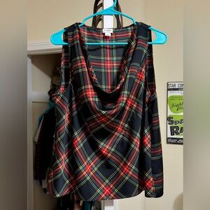 J Crew Plaid Sleeveless Top
